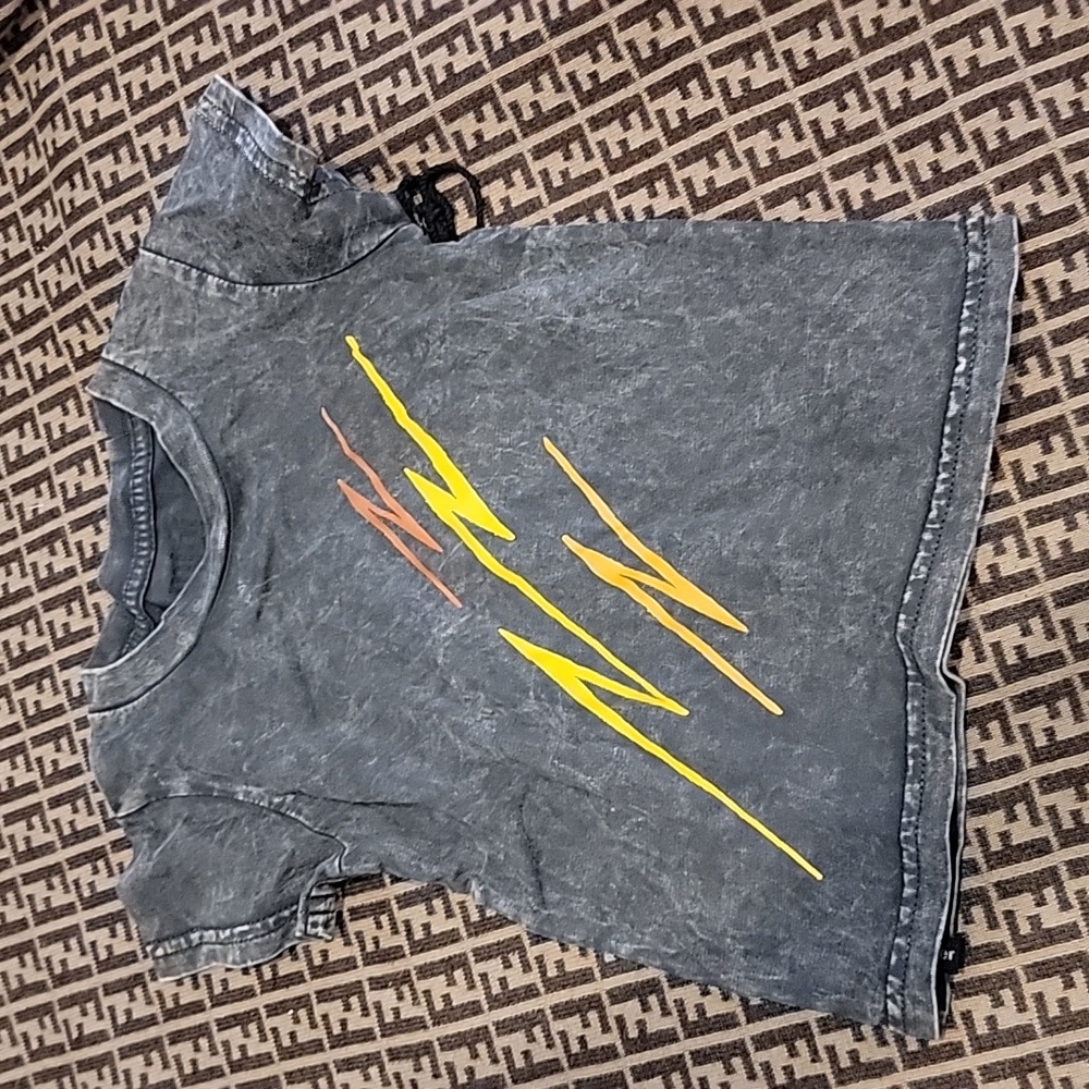 Mini Munster 3/6 months t shirt short sleeve thunder lightening nwt